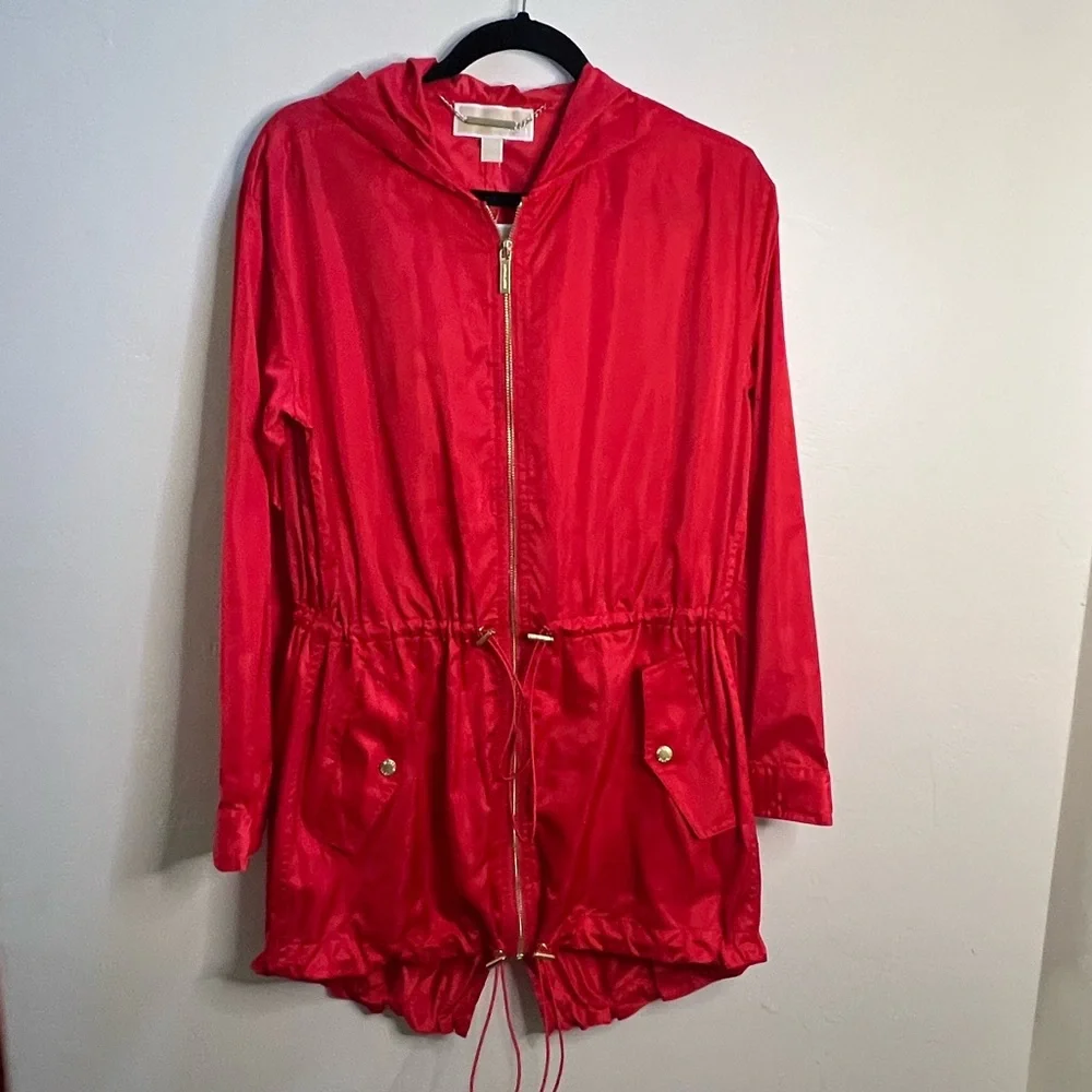 Michael Kors Red lightweight Anorak Jacket small‎